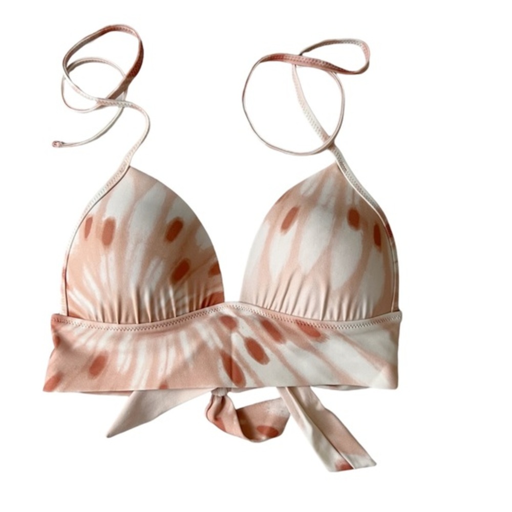 AERIE peachy pink tie back bikini top
